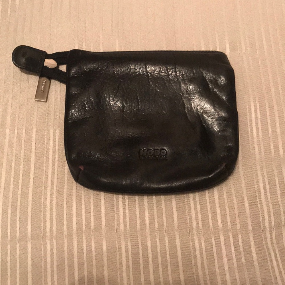 Hobo Black Leather Pouch - Change Purse